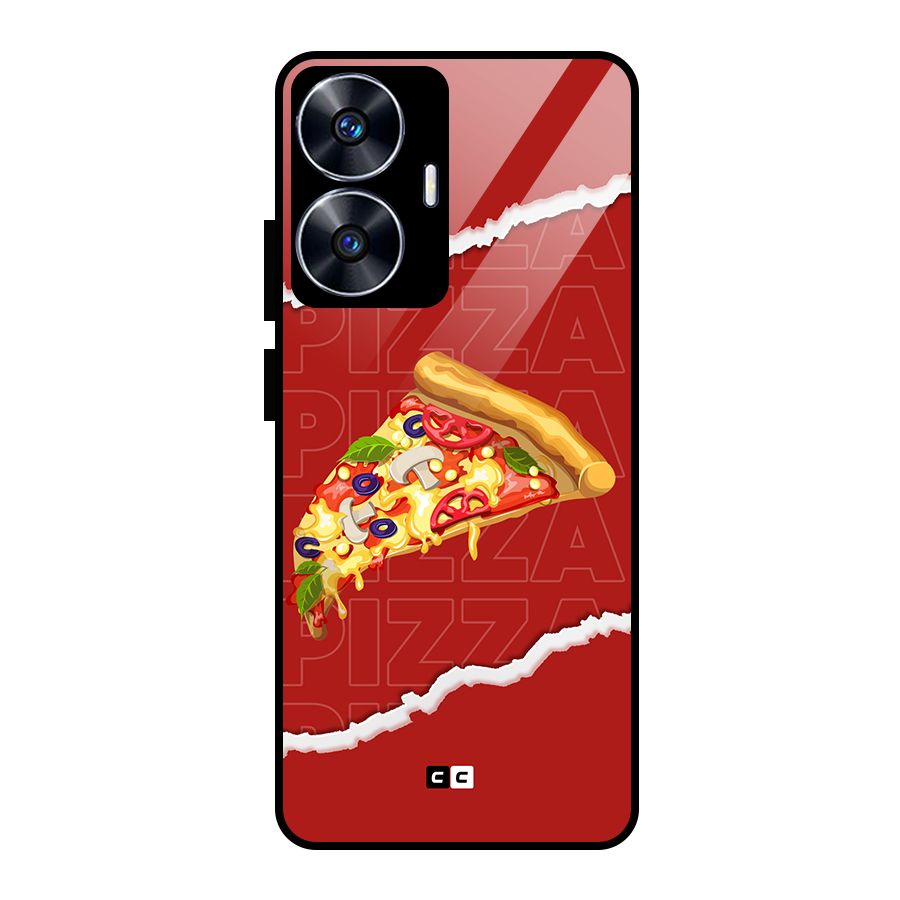Pizza Lover Glass Back Case for realme C55