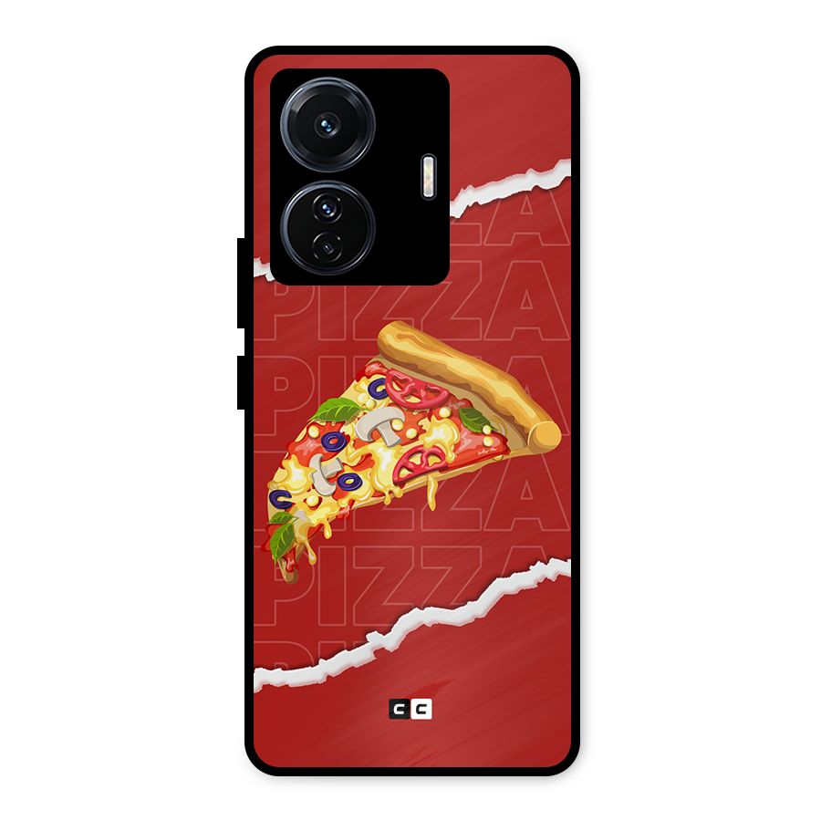 Pizza Lover Metal Back Case for Vivo T1 Pro