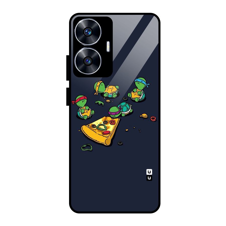 Pizza Overload Glass Back Case for Realme Narzo N55
