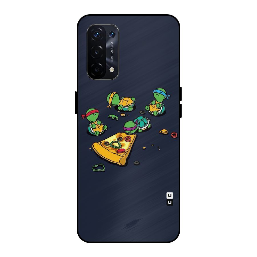 Pizza Overload Metal Back Case for Oppo A74 5G