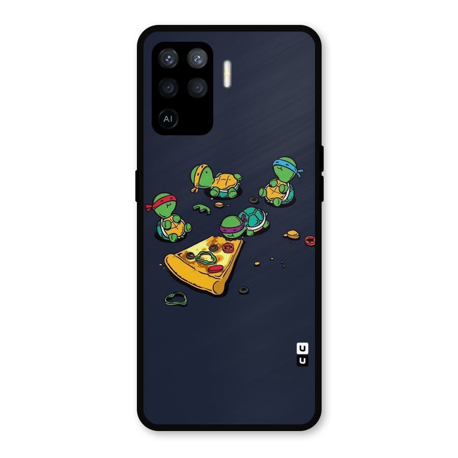 Pizza Overload Metal Back Case for Oppo F19 Pro