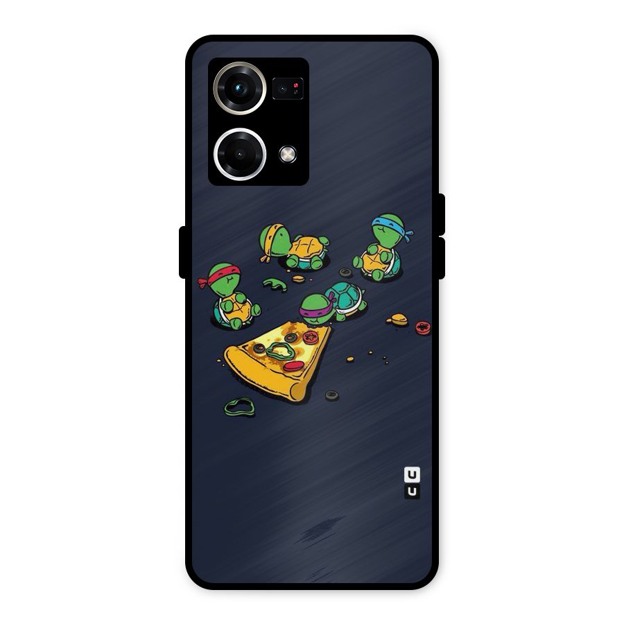 Pizza Overload Metal Back Case for Oppo F21 Pro 4G