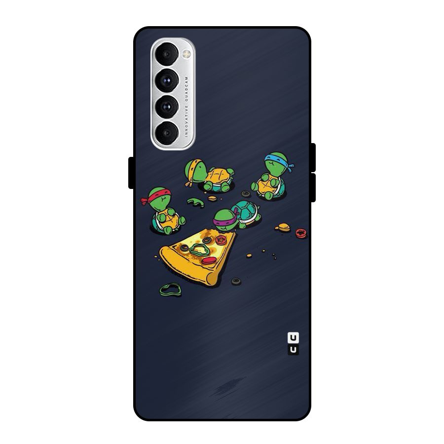 Pizza Overload Metal Back Case for Oppo Reno4 Pro