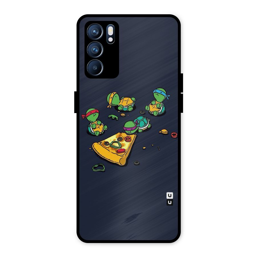 Pizza Overload Metal Back Case for Oppo Reno6 5G