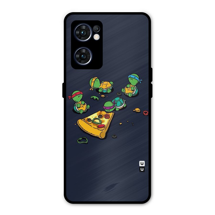 Pizza Overload Metal Back Case for Oppo Reno7 5G