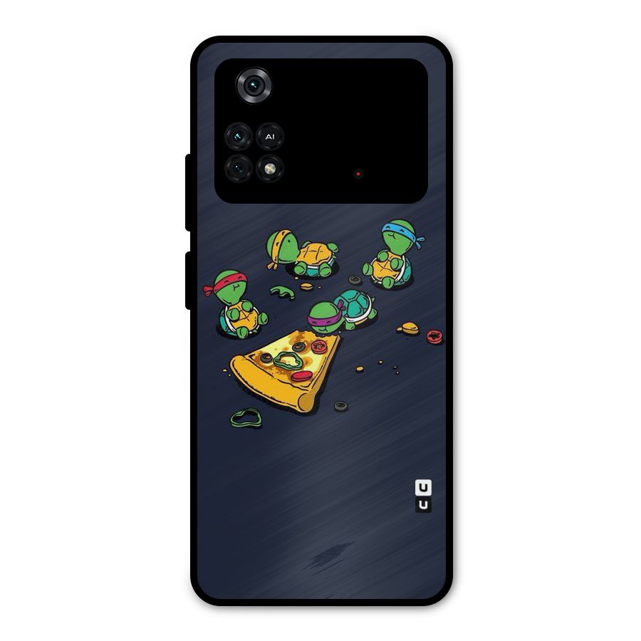 Pizza Overload Metal Back Case for Poco M4 Pro 4G