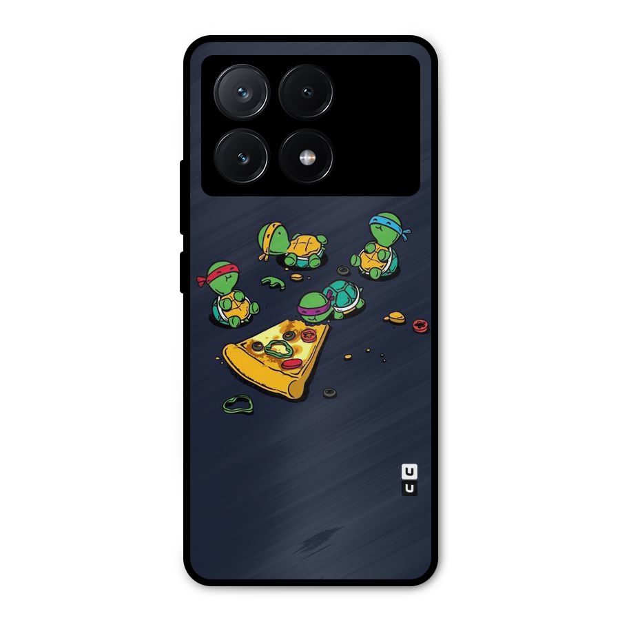 Pizza Overload Metal Back Case for Poco X6 Pro