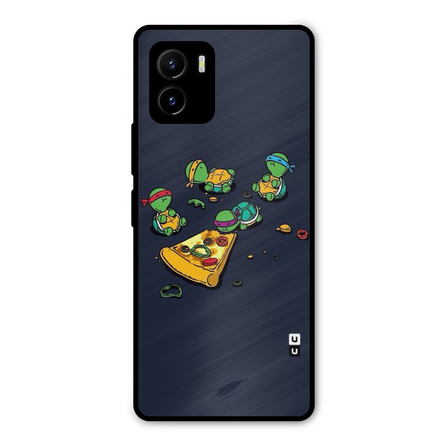 Pizza Overload Metal Back Case for Vivo Y15s