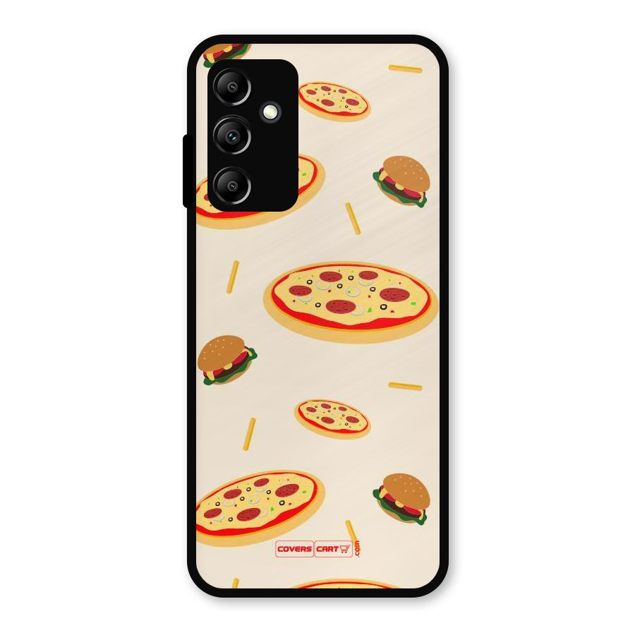Pizza and Burger Love Metal Back Case for Galaxy A14 5G