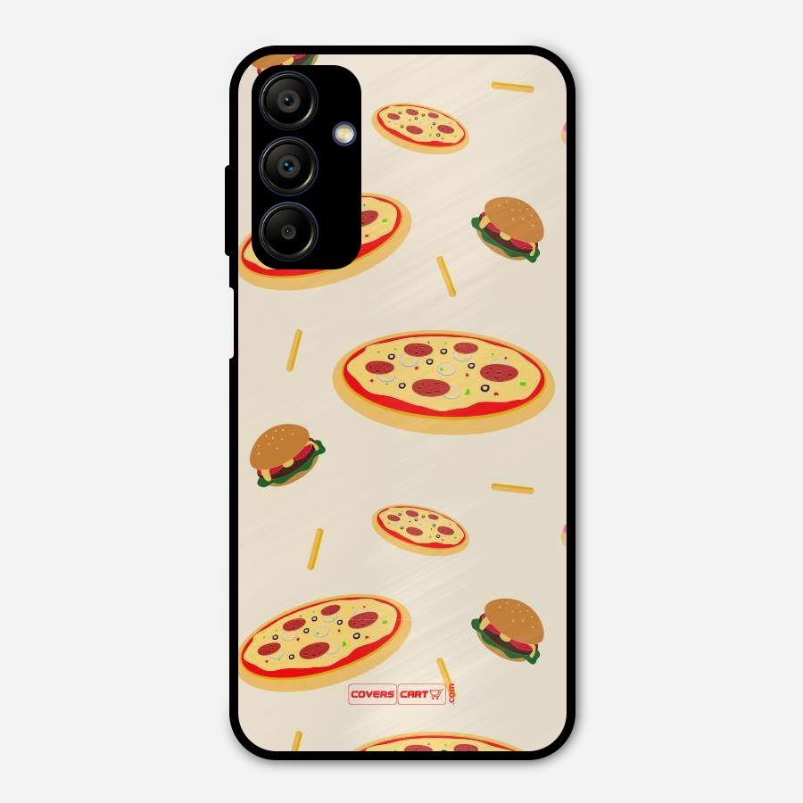 Pizza and Burger Love Metal Back Case for Galaxy A15 5G