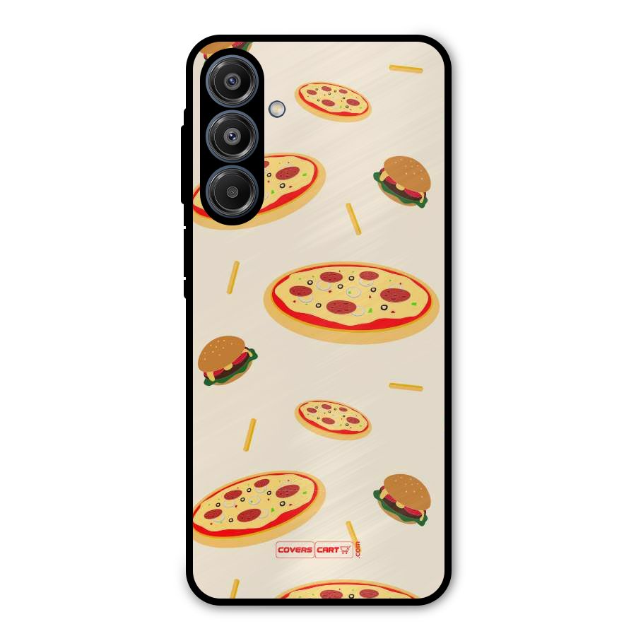 Pizza and Burger Love Metal Back Case for Galaxy A16 5G