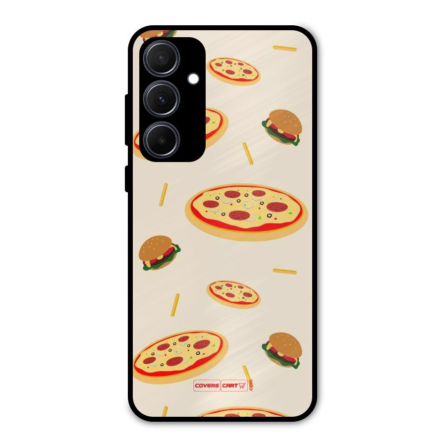 Pizza and Burger Love Metal Back Case for Galaxy A35