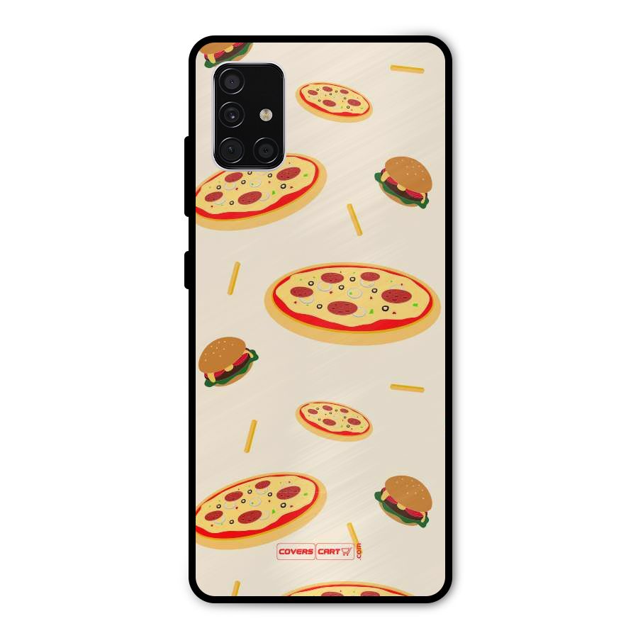 Pizza and Burger Love Metal Back Case for Galaxy A51