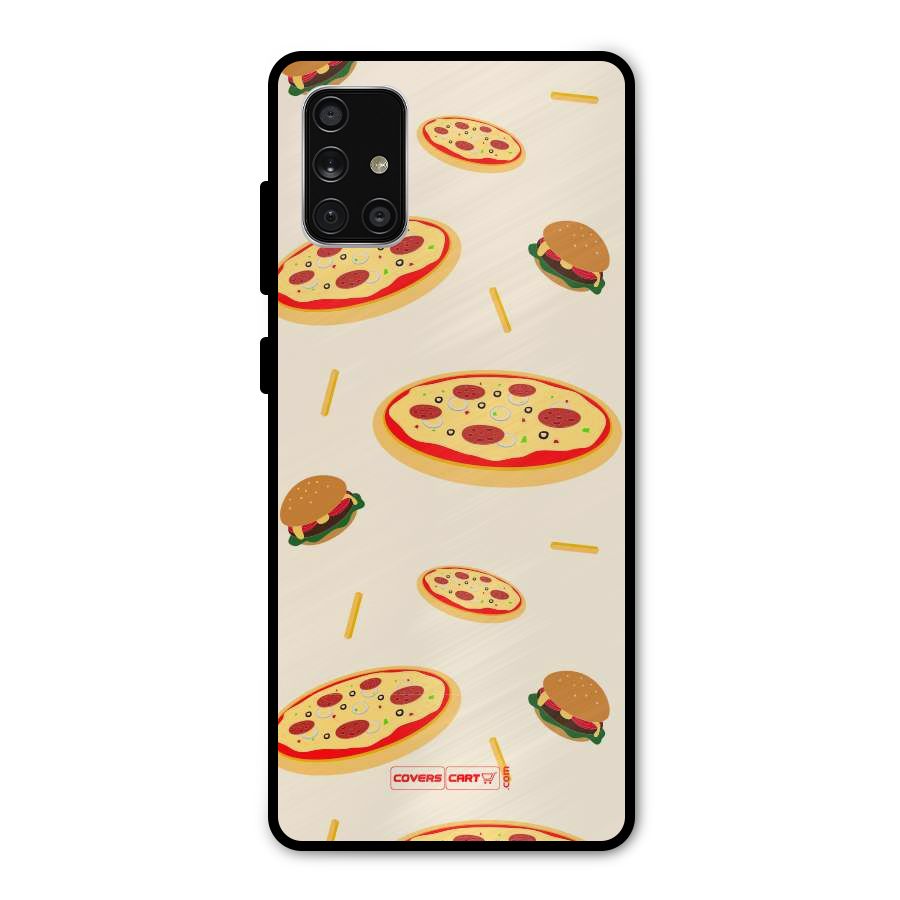 Pizza and Burger Love Metal Back Case for Galaxy A71