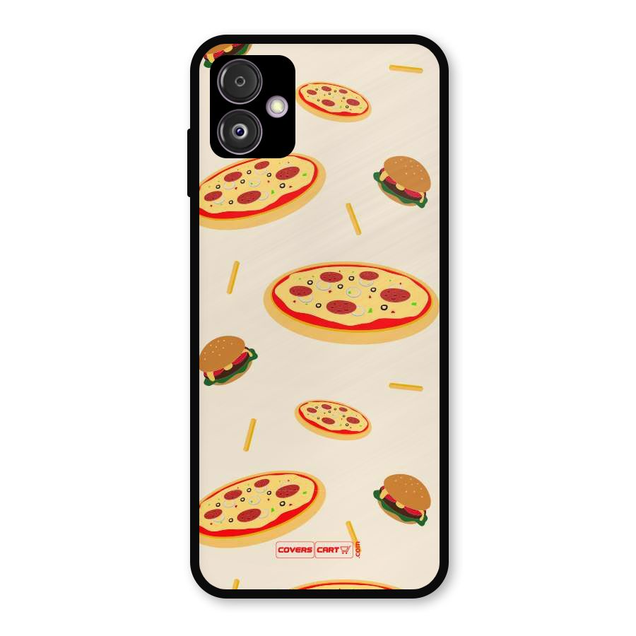 Pizza and Burger Love Metal Back Case for Galaxy F14