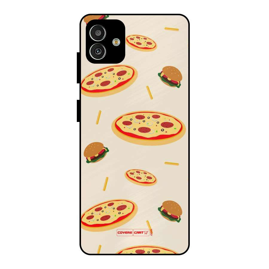Pizza and Burger Love Metal Back Case for Galaxy M13 5G