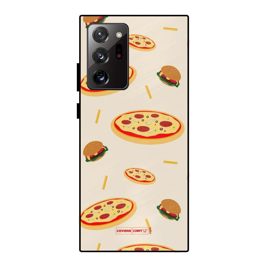 Pizza and Burger Love Metal Back Case for Galaxy Note 20 Ultra