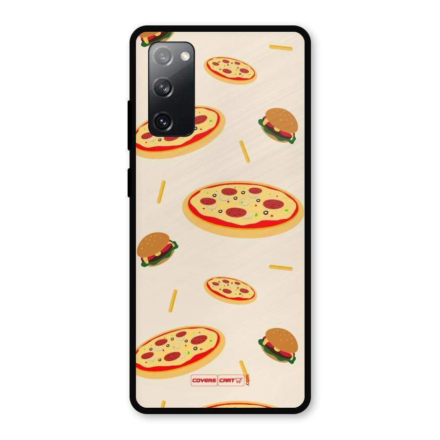 Pizza and Burger Love Metal Back Case for Galaxy S20 FE 5G