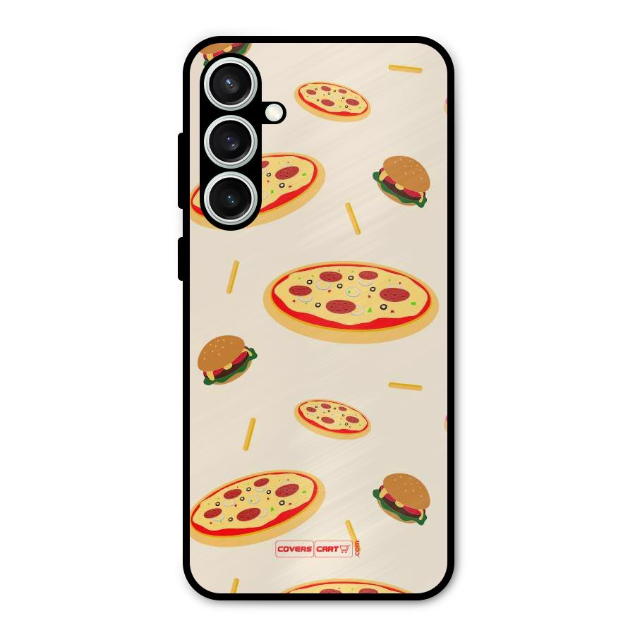 Pizza and Burger Love Metal Back Case for Galaxy S23 FE