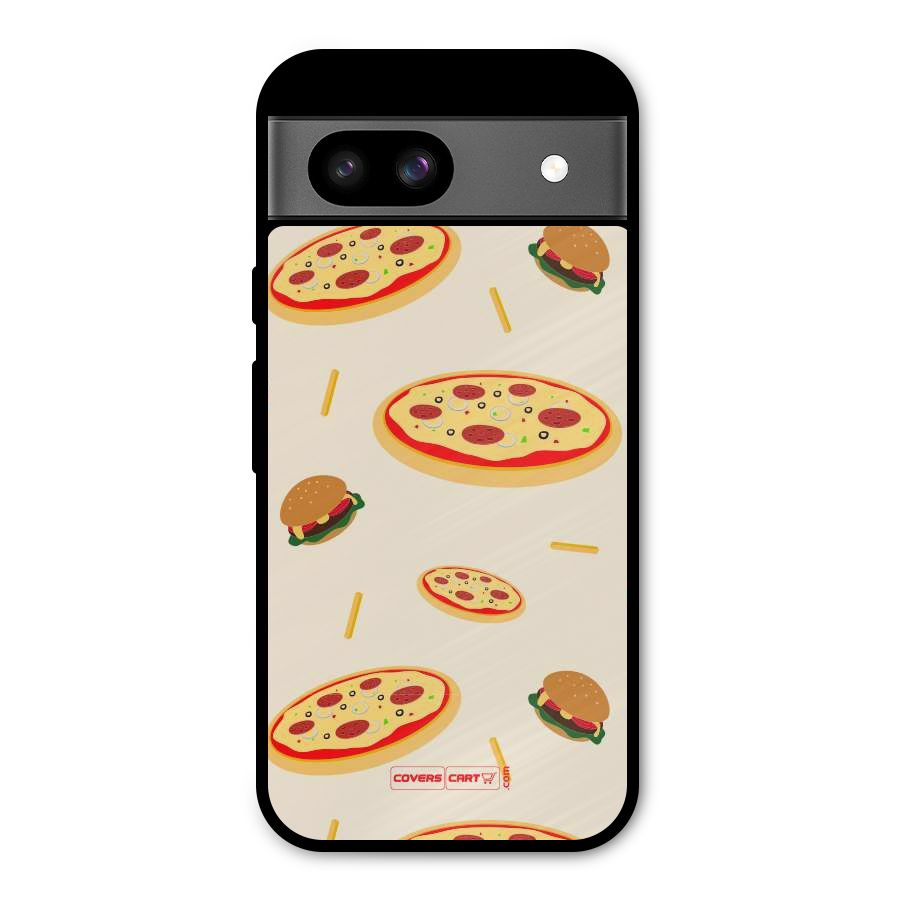 Pizza and Burger Love Metal Back Case for Google Pixel 8a