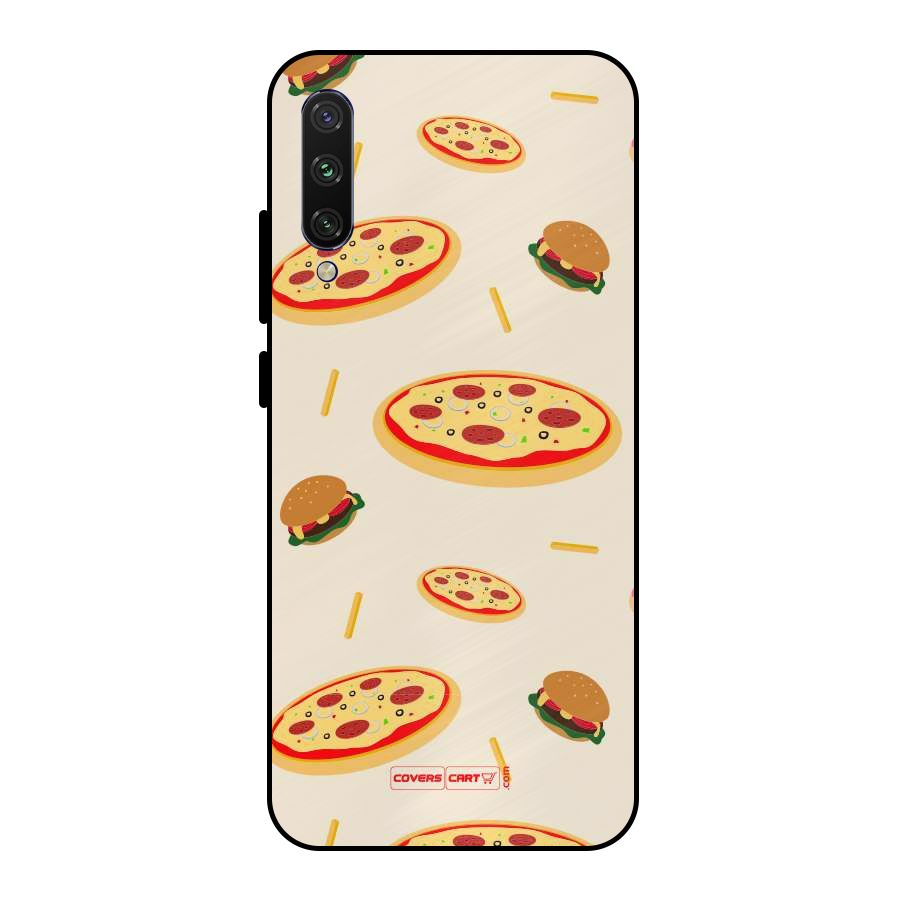 Pizza and Burger Love Metal Back Case for Mi A3