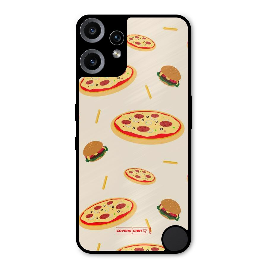 Pizza and Burger Love Metal Back Case for Nothing CMF Phone 2 Pro