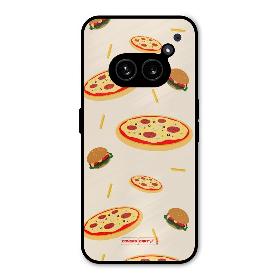 Pizza and Burger Love Metal Back Case for Nothing Phone 2a Plus