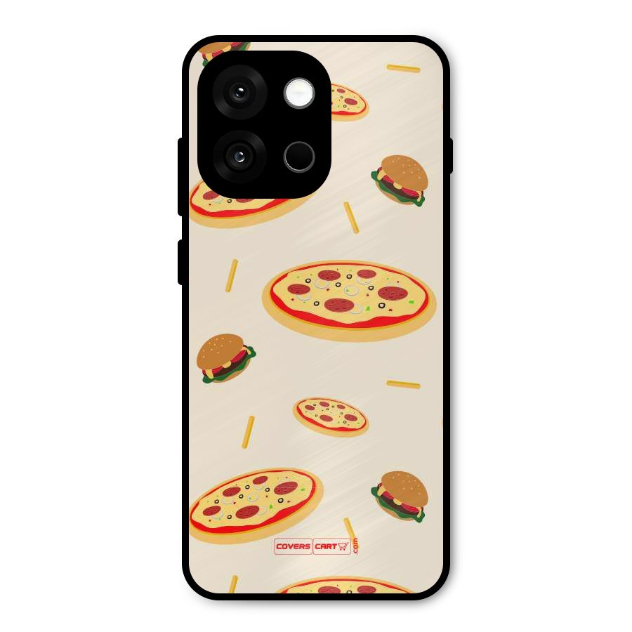 Pizza and Burger Love Metal Back Case for OnePlus 13s