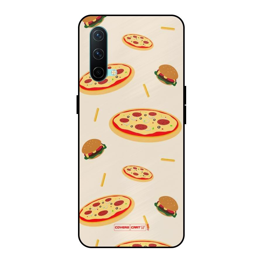 Pizza and Burger Love Metal Back Case for OnePlus Nord CE 5G
