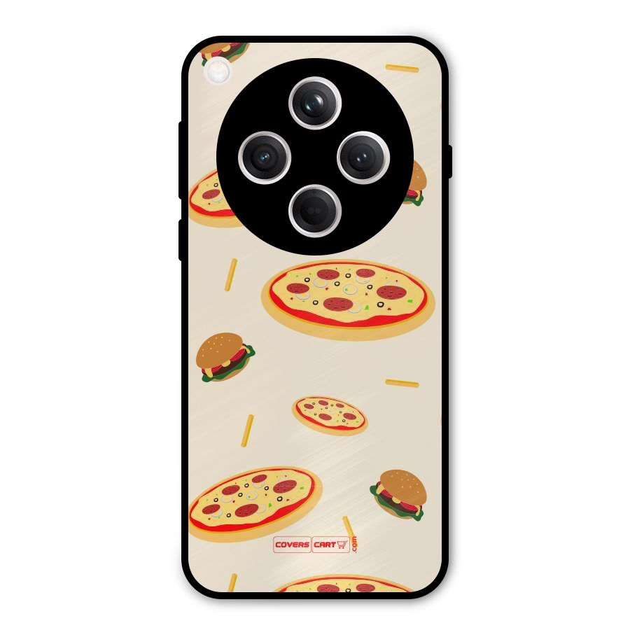 Pizza and Burger Love Metal Back Case for Oppo Find X8