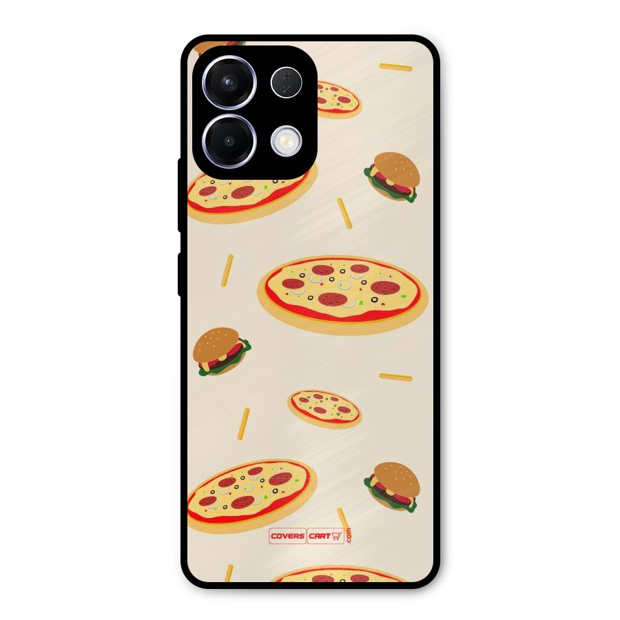 Pizza and Burger Love Metal Back Case for Oppo K13