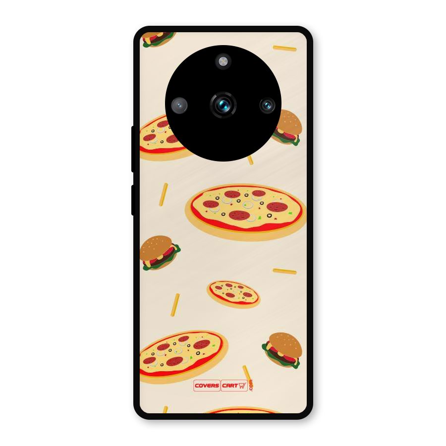 Pizza and Burger Love Metal Back Case for Realme 11 Pro