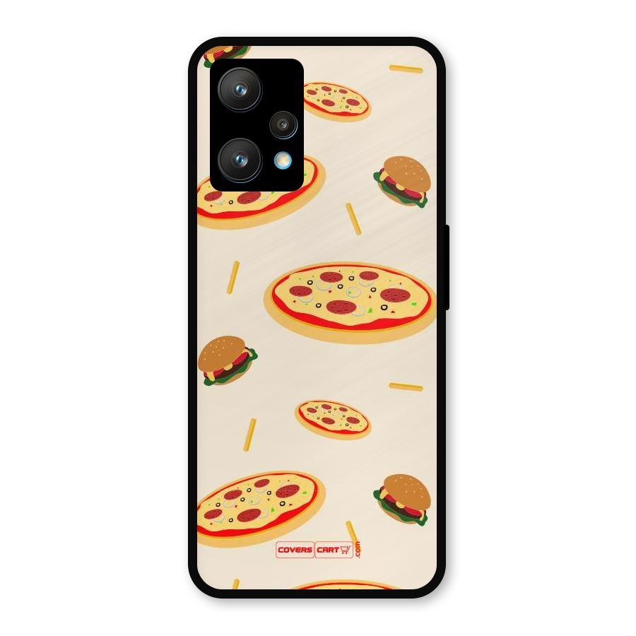 Pizza and Burger Love Metal Back Case for Realme 9 Pro Plus 5G