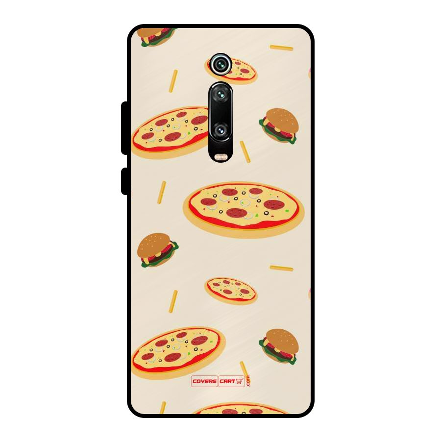 Pizza and Burger Love Metal Back Case for Redmi K20 Pro