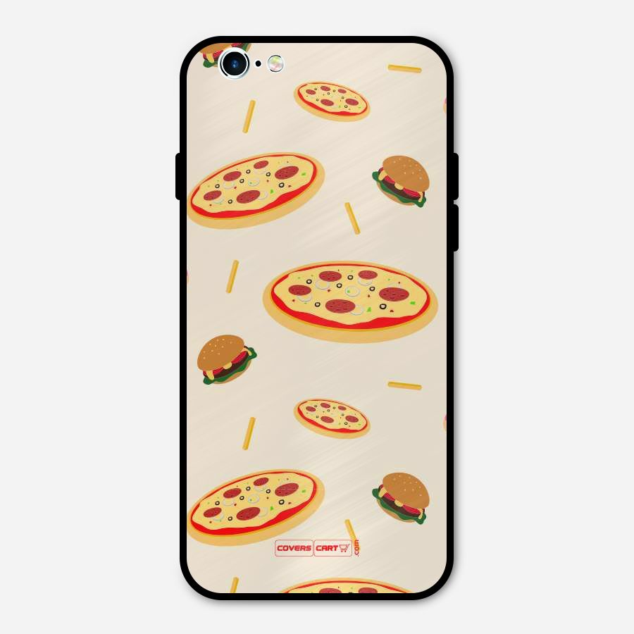 Pizza and Burger Love Metal Back Case for iPhone 6 6s