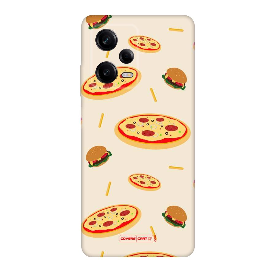 Pizza and Burger Love Original Polycarbonate Back Case for Redmi Note 12 Pro