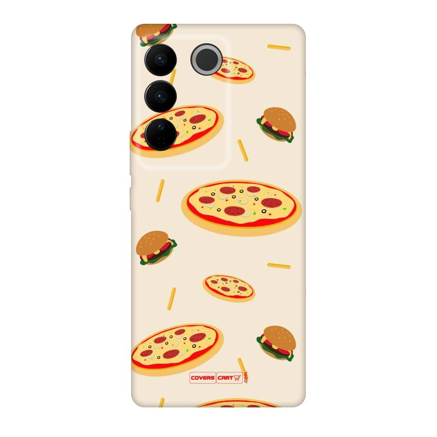 Pizza and Burger Love Original Polycarbonate Back Case for Vivo V27