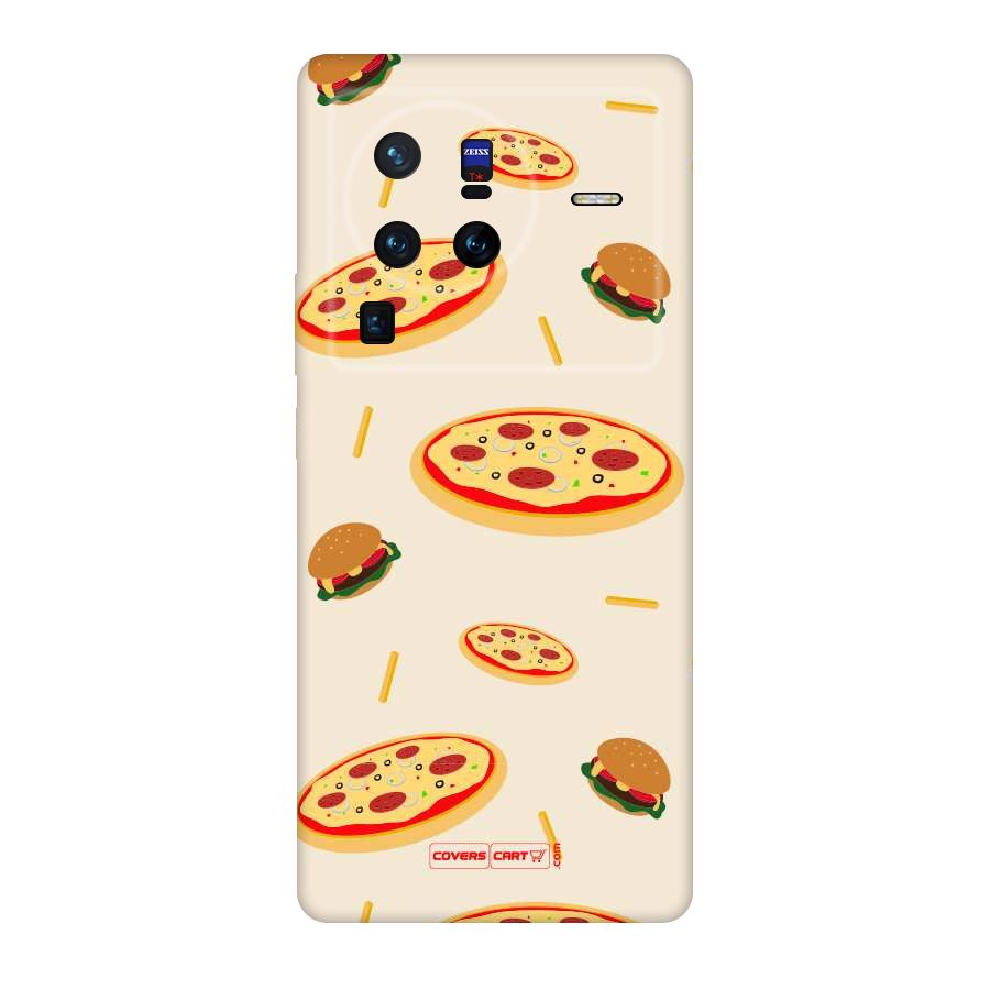 Pizza and Burger Love Original Polycarbonate Back Case for Vivo X80