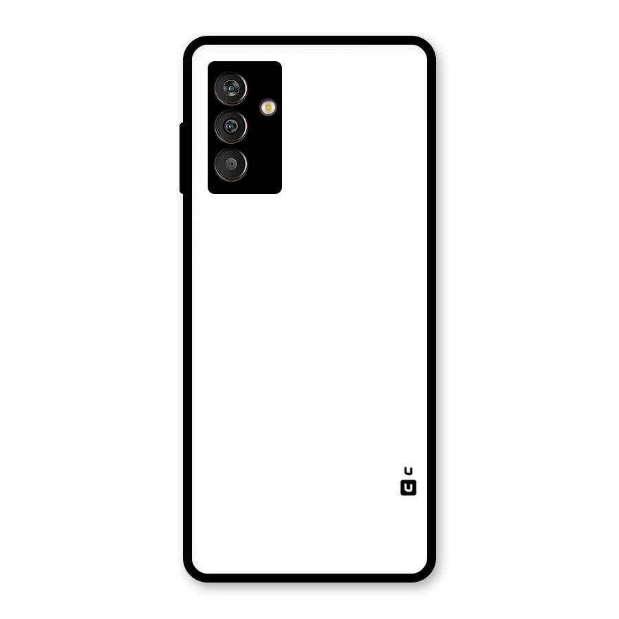 Plain White Glass Back Case for Galaxy M13