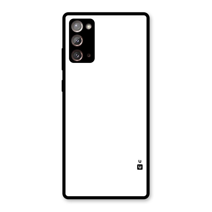 Plain White Glass Back Case for Galaxy Note 20