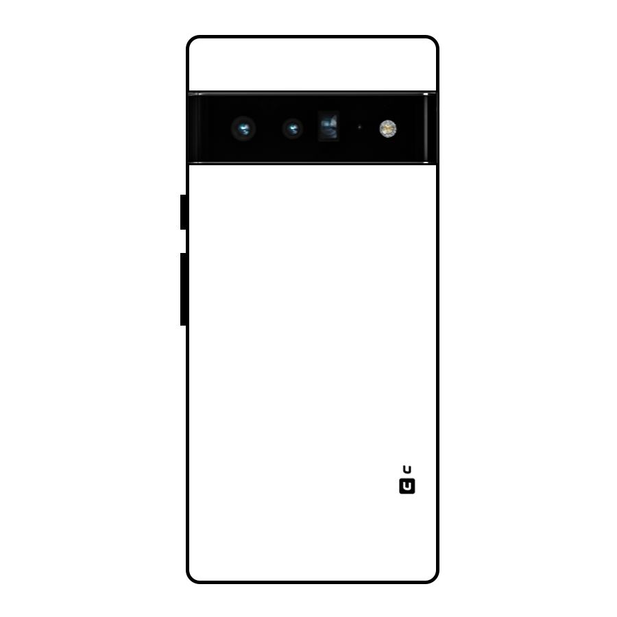 Plain White Glass Back Case for Google Pixel 6 Pro