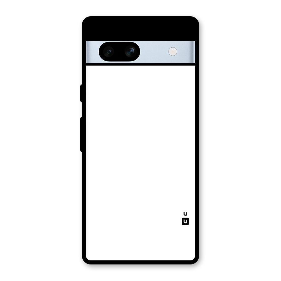 Plain White Glass Back Case for Google Pixel 7a