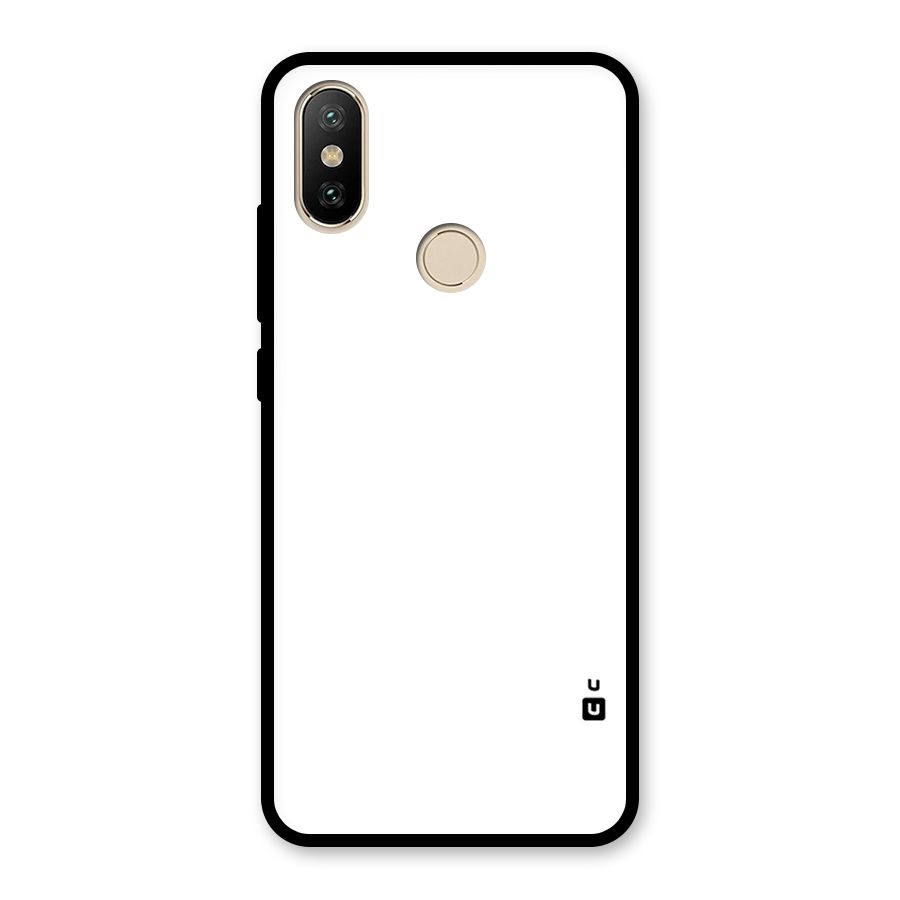Plain White Glass Back Case for Redmi A2
