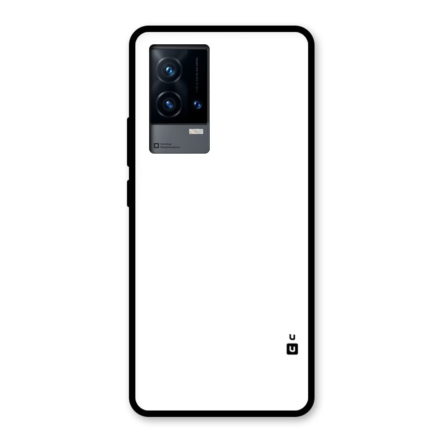 Plain White Glass Back Case for iQOO 9 5G
