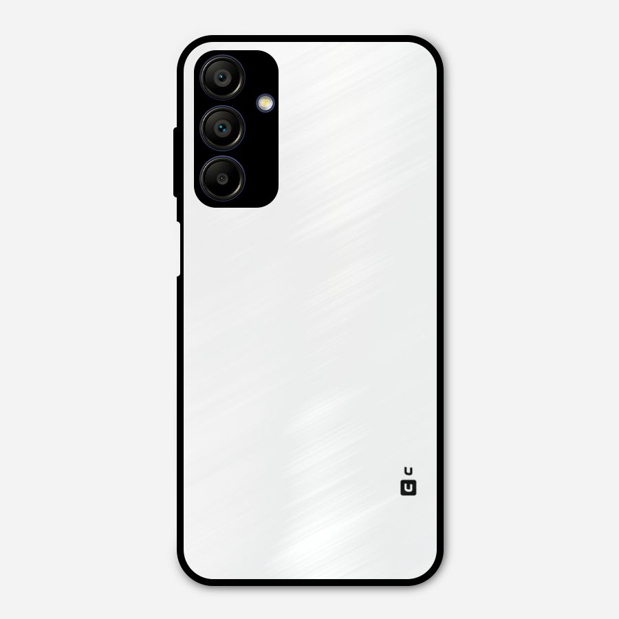 Plain White Metal Back Case for Galaxy A15 5G