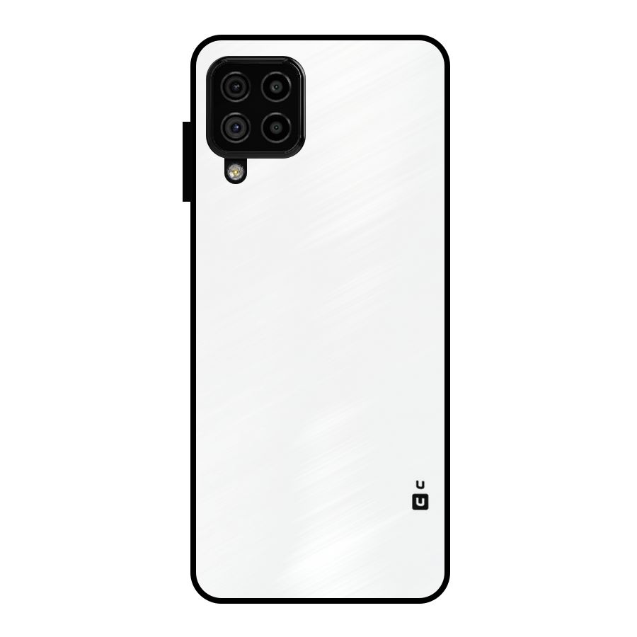 Plain White Metal Back Case for Galaxy A22 4G