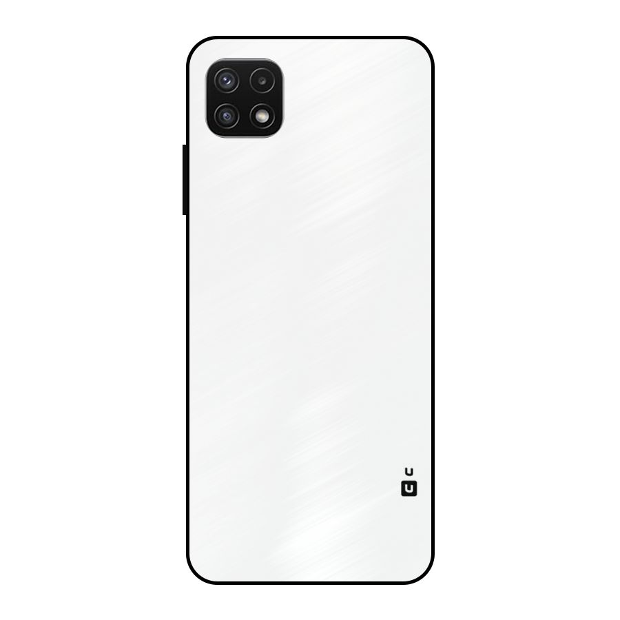 Plain White Metal Back Case for Galaxy A22 5G