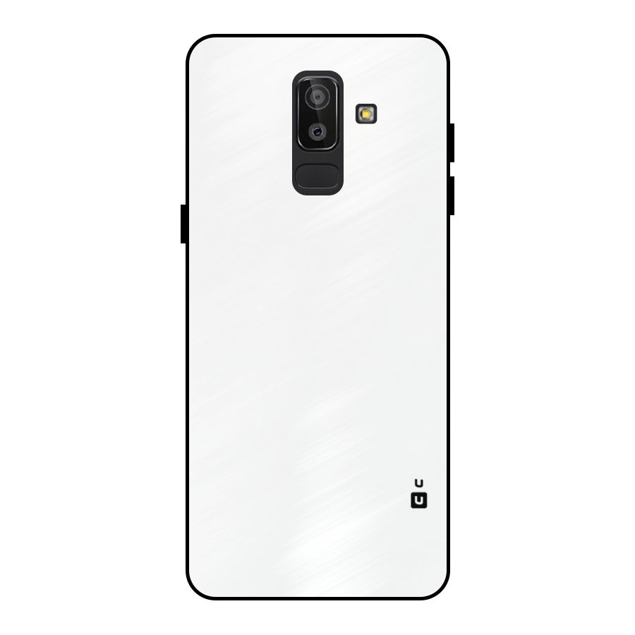 Plain White Metal Back Case for Galaxy J8
