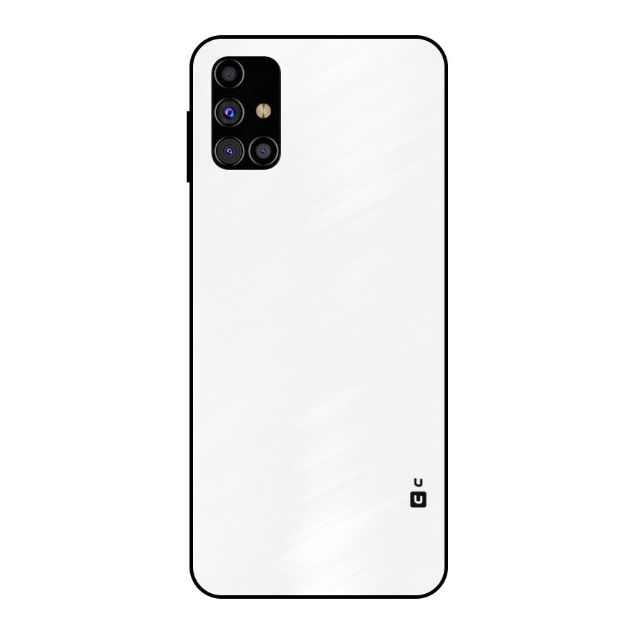 Plain White Metal Back Case for Galaxy M31s