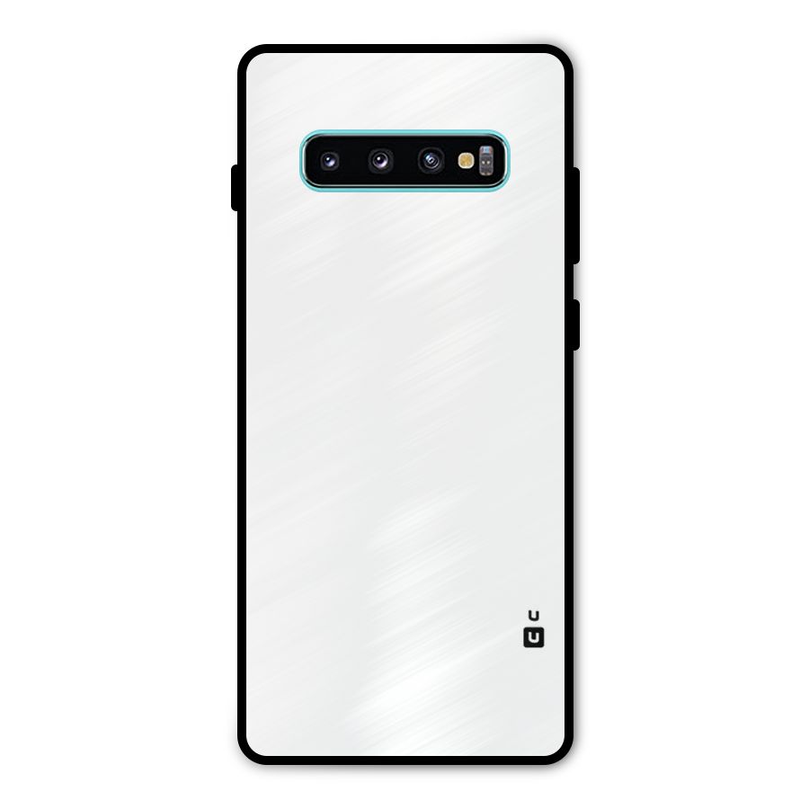 Plain White Metal Back Case for Galaxy S10 Plus